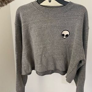 brandy melville crop alien sweater